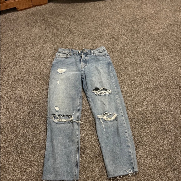 Distressed Blue Women's Jeans - Picture 1 of 3